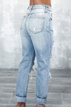 Load image into Gallery viewer, Washed Frayed Slim Fit High Waist Jeans
