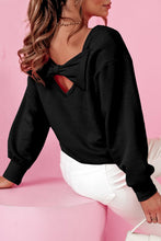 Load image into Gallery viewer, Bowknot Round Neck Sweatshirt
