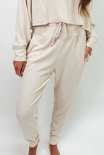 Load image into Gallery viewer, Ribbed Long Sleeve Drawstring Pants Set
