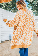 Load image into Gallery viewer, Leopard Print Open Front Tunic Cardigan
