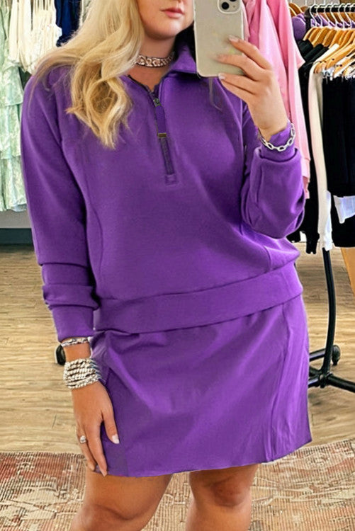 INSTOCK large purple skirt and top set
