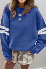 Load image into Gallery viewer, Varsity Contrast Banded Sleeve Sweatshirt
