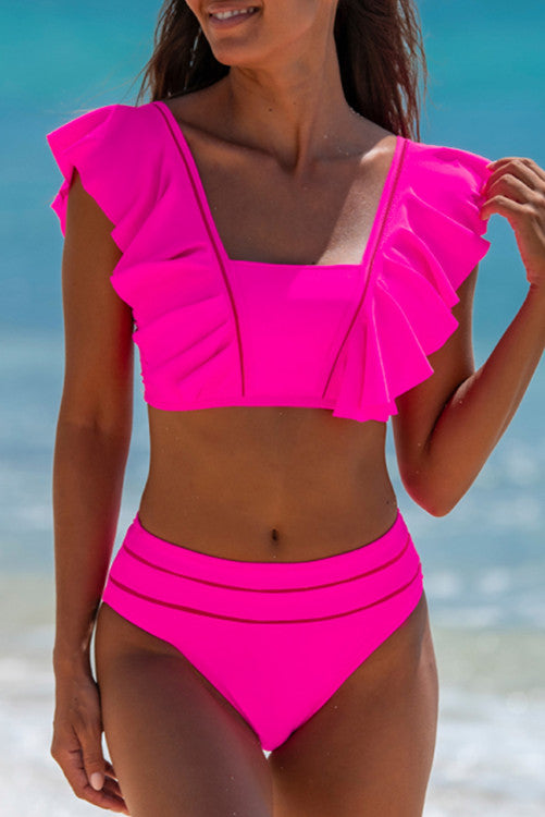 Ruffled 2pcs Bikini Swimsuit