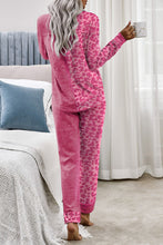 Load image into Gallery viewer, Leopard Contrast Pocket Long Pajama Set
