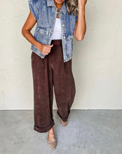 Load image into Gallery viewer, Acid Wash Elastic Hem Button Up Denim Vest
