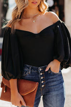 Load image into Gallery viewer, Off The Shoulder Puff Sleeve Bodysuit
