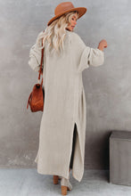 Load image into Gallery viewer, Open Front Side Slit Duster Knit Cardigan
