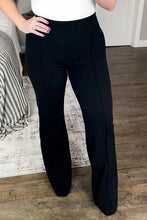 Load image into Gallery viewer, Black Exposed Seam Straight Leg Plus Size Pants
