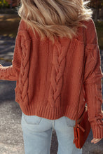 Load image into Gallery viewer, Chunky Fit Slouchy Textured Knit Sweater
