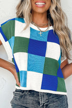 Load image into Gallery viewer, Color Block Cap Sleeve Sweater
