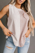 Load image into Gallery viewer, Stripe Colorblock Loose Tank Top
