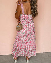 Load image into Gallery viewer, Floral Lace Tied Strap Empire Waist Maxi Dress
