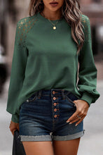 Load image into Gallery viewer, Lace Long Sleeve Textured Pullover
