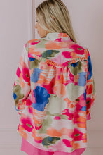 Load image into Gallery viewer, Abstract Print Ruffled Puff Sleeve Shirt
