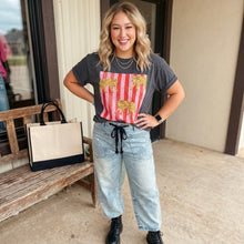 Load image into Gallery viewer, Cheetah Striped Print Retro Fashion Graphic Tee
