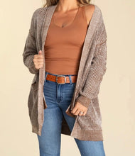 Load image into Gallery viewer, Open Front Knit Cardigan with Pockets
