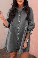 Load image into Gallery viewer, Long Sleeve Denim Mini Dress
