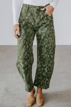 Load image into Gallery viewer, Paisley Print Denim Pants

