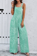 Load image into Gallery viewer, Moonlight Jade Printed Wide Leg Overalls
