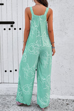 Load image into Gallery viewer, Moonlight Jade Printed Wide Leg Overalls
