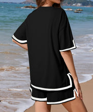 Load image into Gallery viewer, Contrast Trim Tee and Shorts Set
