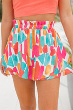 Load image into Gallery viewer, Abstract Print A-line Ruffled Hem Shorts
