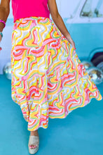 Load image into Gallery viewer, Print Tiered Flowy Maxi Skirt
