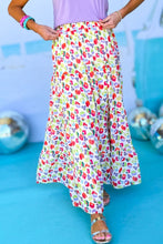 Load image into Gallery viewer, Print Tiered Flowy Maxi Skirt
