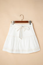 Load image into Gallery viewer, Contrast Stitching Trim Knotted High Waist A-Line Mini Skirt
