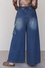 Load image into Gallery viewer, Star Decorated Wide Leg Jeans
