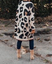 Load image into Gallery viewer, Leopard Print Open Midi Cardigan
