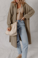 Load image into Gallery viewer, Textured Knit Open Front Oversize Midi Sweater Cardigan
