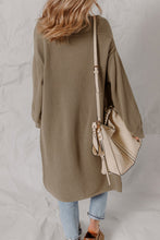 Load image into Gallery viewer, Textured Knit Open Front Oversize Midi Sweater Cardigan
