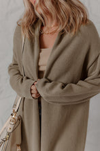 Load image into Gallery viewer, Textured Knit Open Front Oversize Midi Sweater Cardigan
