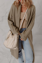 Load image into Gallery viewer, Textured Knit Open Front Oversize Midi Sweater Cardigan
