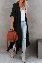 Load image into Gallery viewer, Open Front Side Slit Duster Knit Cardigan
