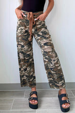Load image into Gallery viewer, Camouflage Print Splashed Distressed Loose Denim Pants
