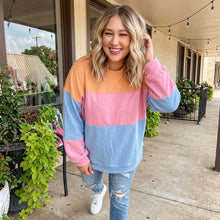 Load image into Gallery viewer, Colorblock Patchwork Drop Shoulder Sweatshirt
