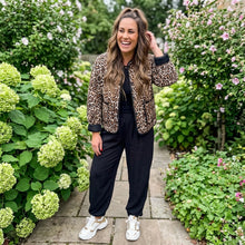 Load image into Gallery viewer, Leopard Print Quilted Button Front Patch Pockets Jacket
