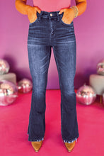 Load image into Gallery viewer, Medium Wash High Waist Split Flared Jeans
