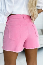 Load image into Gallery viewer, Rose Distressed Denim Shorts
