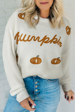 Load image into Gallery viewer, Pumpkin Stitch Ribbed Knit Sweater
