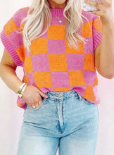 Load image into Gallery viewer, Plaid Pattern Sweater
