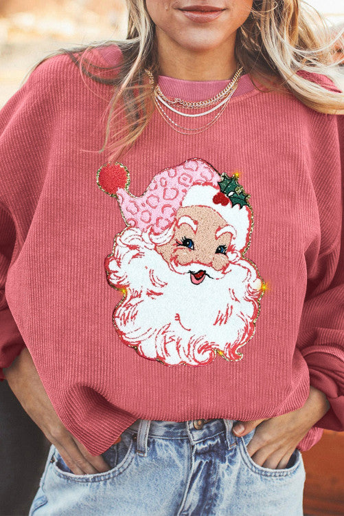 Christmas Corded Crew Neck Sweatshirt