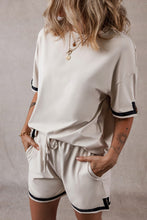 Load image into Gallery viewer, Contrast Trim Tee and Shorts Set
