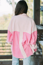 Load image into Gallery viewer, Two-tone Color Exposed Seam Corduroy Shacket
