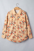 Load image into Gallery viewer, Floral Print Tunic Length Denim Jacket
