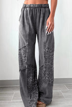 Load image into Gallery viewer, Mineral Wash Leopard Patchwork Loose Pants
