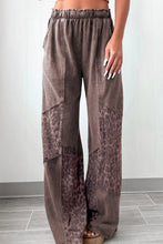 Load image into Gallery viewer, Mineral Wash Leopard Patchwork Loose Pants

