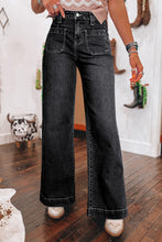 Load image into Gallery viewer, Wide Leg Pocketed High Waist Jeans
